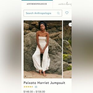 Peixoto Harriet Strapless jumpsuit pant romper XL